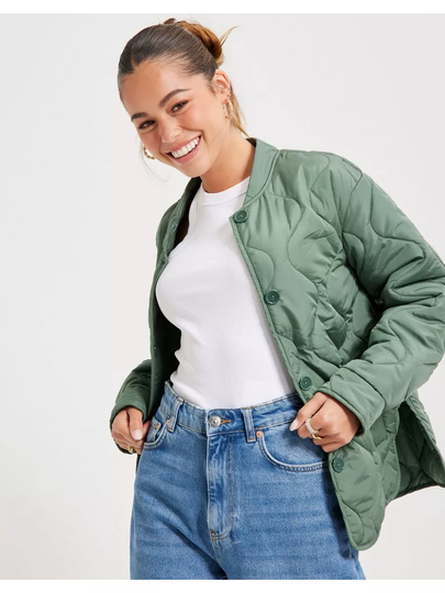 Vila Vithora L/S Quilted Short Jacket/P Laurel Wreath
