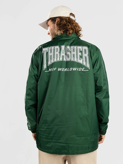 HUF X Thrasher Split Coaches Jacket vihreä