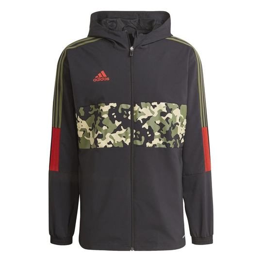 adidas Tuulitakki Tiro Graphic AOP - Musta/Multicolor
