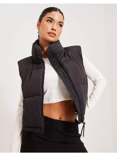 Vero Moda Vmmiley Short Waistcoat Ga Black