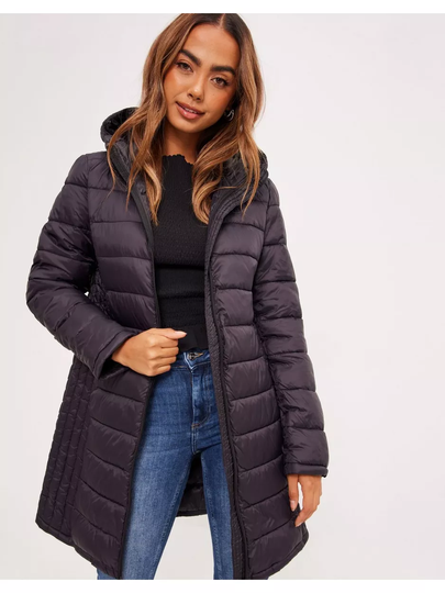 Vila Visibiria L/S New Quilted Hood Jack Black