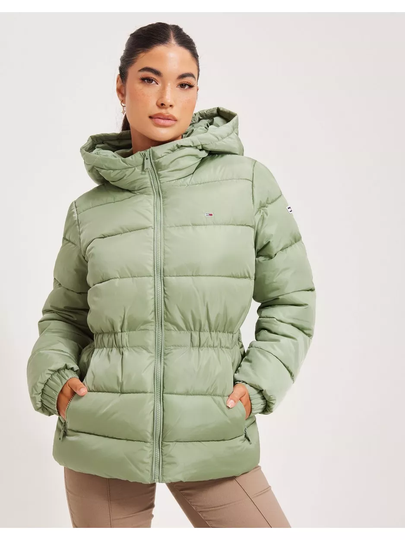 Tommy Jeans Tjw Hooded Puffer Jacket Green
