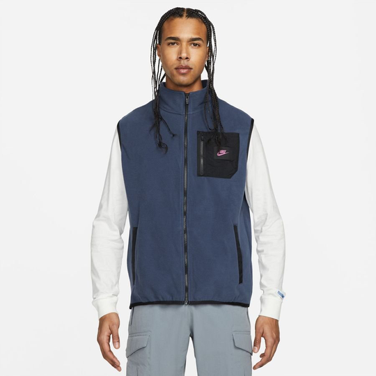 Nike Liivi Fleece NSW Therma-FIT - Sininen/Musta