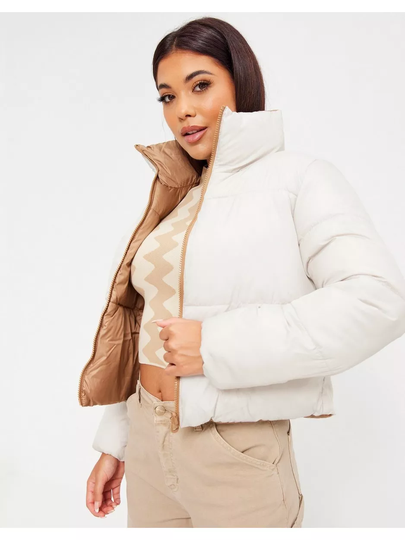 Only Onlricky Reverse. Puff Jacket Cc Ot Silver Lining Rev. Trench Coat