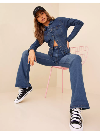 Vero Moda Vmhot Soya Ls Denim Jacket Mix Noos Sininen