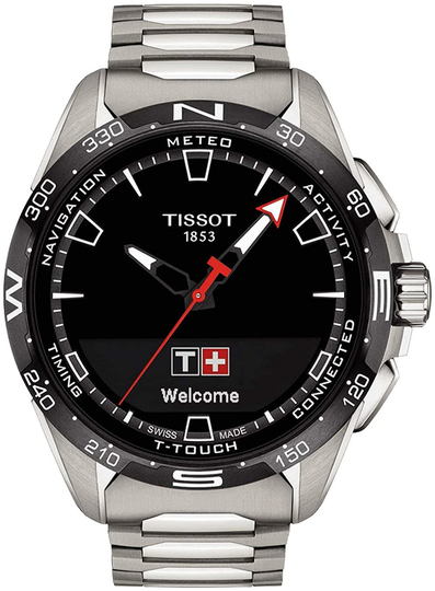 Tissot Miesten kello T121.420.44.051.00 T-Touch Musta/Titaani Ø47.5