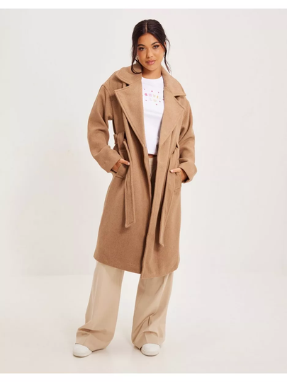 Vero Moda Vmedna Long Coat Boos Tigers Eye Melange