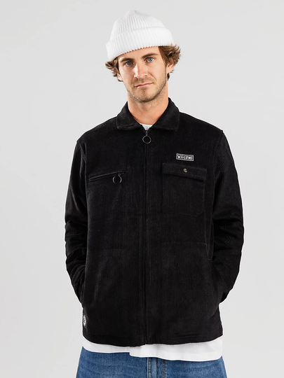 Welcome Hydra Corduroy Zip Jacket musta