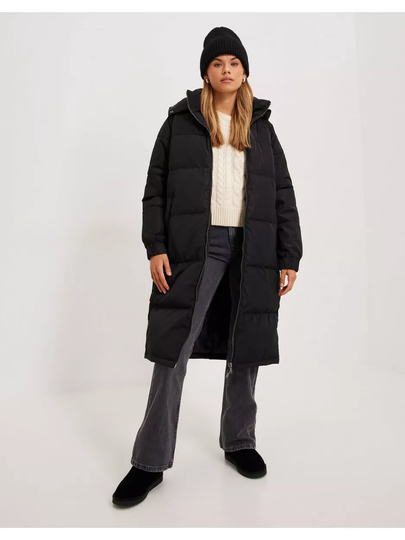 Noisy May Nmcelia L/S Long Down Jacket Fwd Black