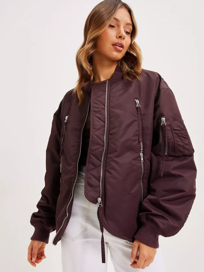 Helmut Lang - Bomber-takit - Maroon - Oversized Bomber.Avi - Takit