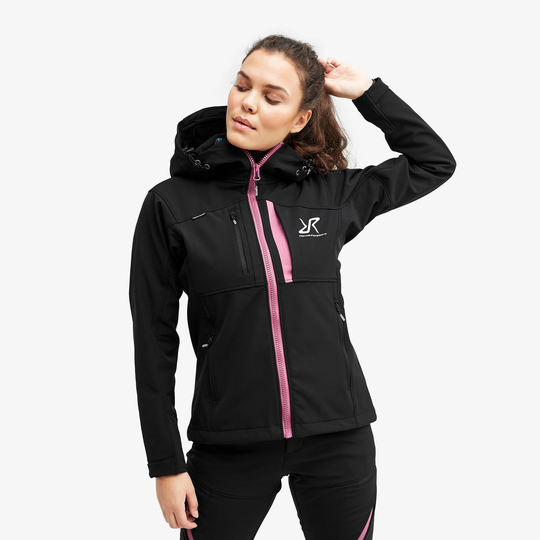 Hiball Jacket Naiset Jetblack, Koko:XL - > Takit > Softshell-takit
