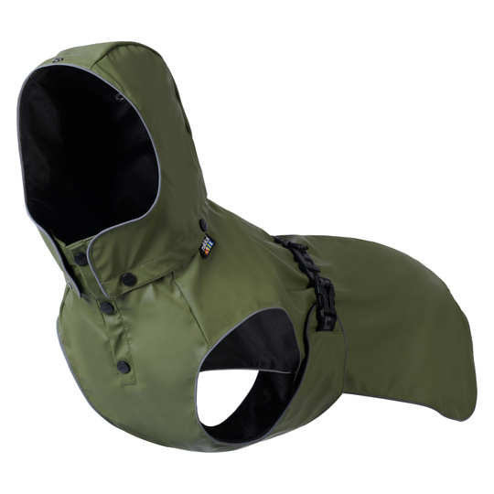 Rukka® Streamy Eco -sadetakki, oliivinvihreä - selän pituus noin 30 cm