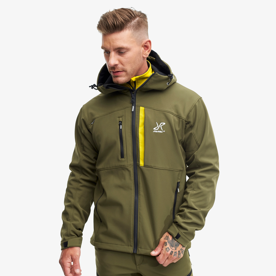 Hiball Jacket Miehet Dark Olive, Koko:M - > Softshell-takit