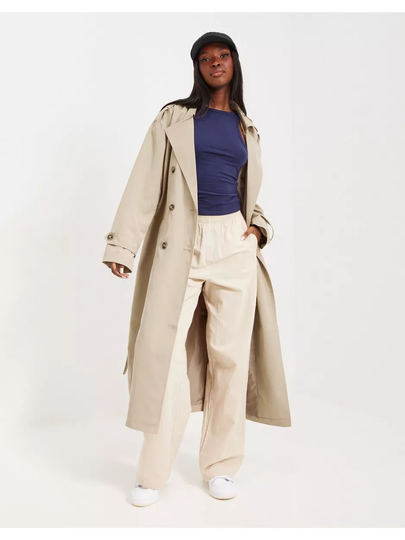 Vero Moda Vmchloe Long Trenchcoat Boos Silver Mink