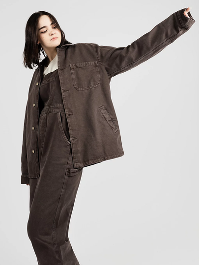 Afends Indelible Unisex Organic Denim Shirt ruskea