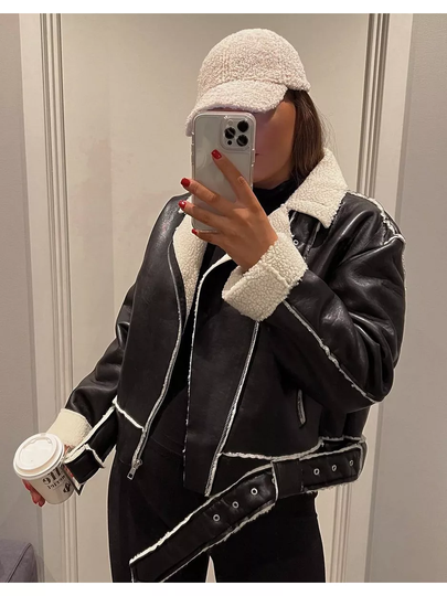 NLY Trend Aviator Dream Jacket Musta