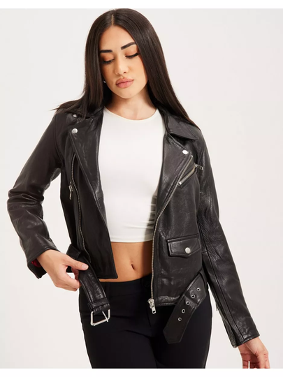JJXX Jxholly Leather Biker Jkt Noos Black