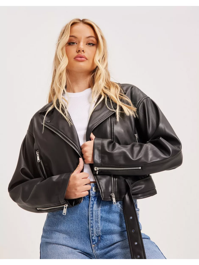 NLY Trend Chill Oversized Biker Jacket Musta