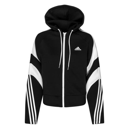 adidas Sportswear Colorblock Full Zip Takki - Musta/Valkoinen Nainen