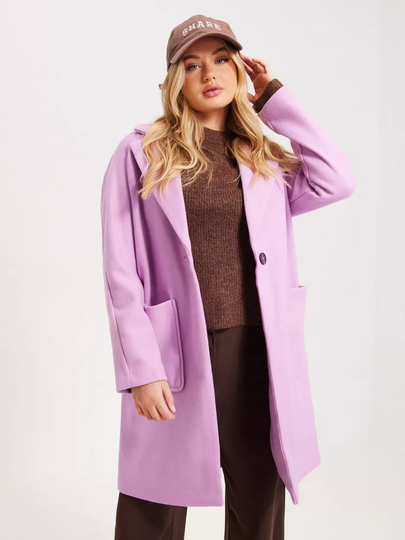 Only - Pitkät takit - Bonbon Melange - Onlnewvictoria Life Coat Cc Otw - Takit - coats