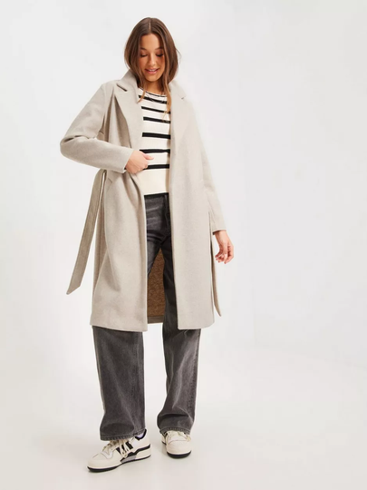 Vero Moda - Pitkät takit - Oatmeal Melange - Vmfortuneaya SS23 Long Coat Noos - Takit - coats