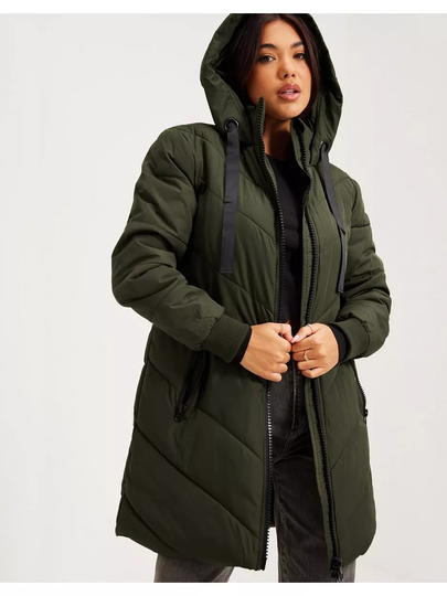 JdY Jdyskylar Padded Hood Jacket Otw No Forest Night Black