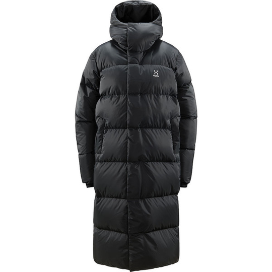 Untuvatakki Haglöfs Long Down Parka Women - True Black - Naiset - S