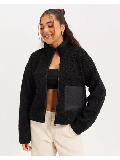 Noisy May Nmkian L/S Teddy Jacket S Black Dtm Lining