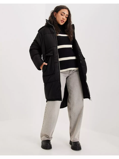 Only Onlgabi Oversized Long Coat Otw Noo Black