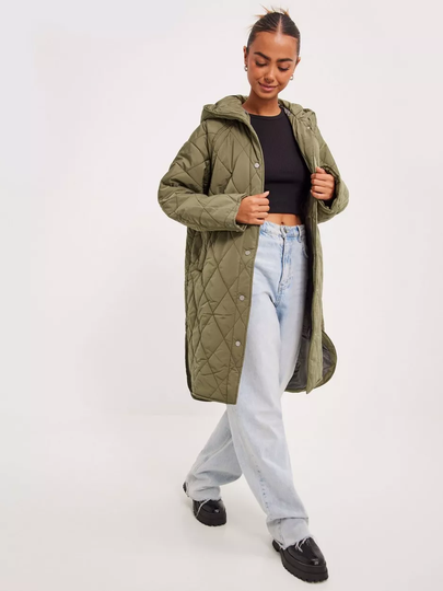 JJXX - Takit - Dark Olive - Jxtora Quilted Hood Jacket Sn - Takit