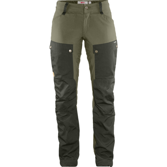 Fjällräven Keb Trousers Curved W Reg - Deep Forest-laurel Green - Naiset - 34