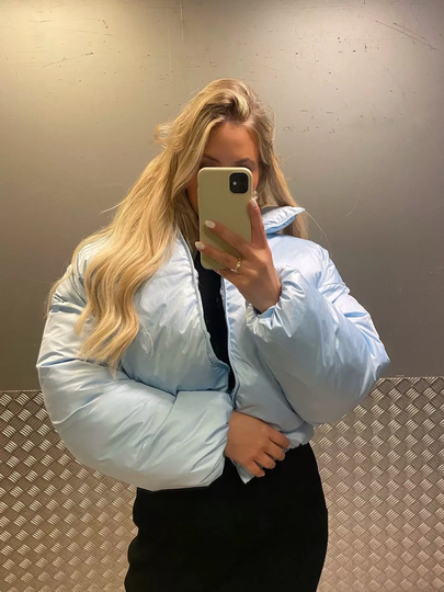 NLY Trend Oversized Padded Jacket Vaaleansininen