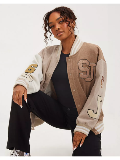 Sixth June Tone on Tone Teddy Jacket Beige