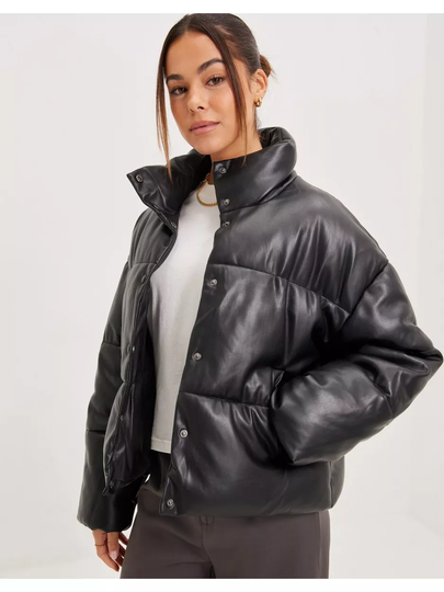 Gina Tricot Kicki pu jacket Black