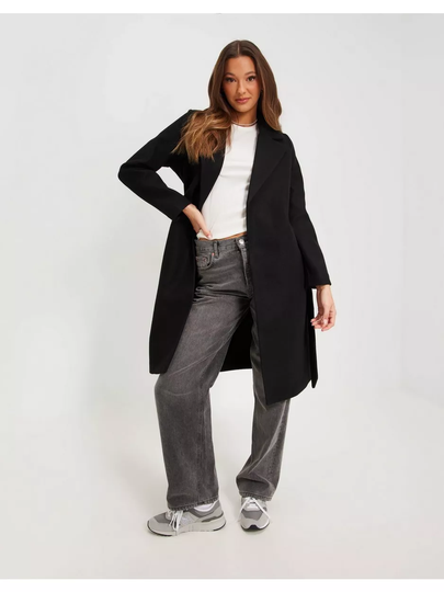 Vero Moda Vmfortuneaya SS23 Long Coat Noos Black Solid