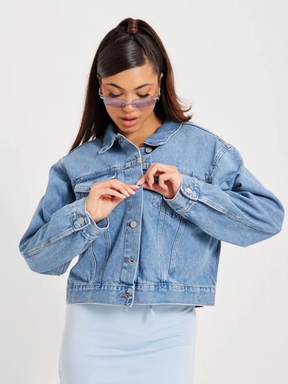 JJXX - Farkkutakit - Medium Blue Denim - Jxmadison Relaxed Jacket NAKM302 - Takit - denim jackets