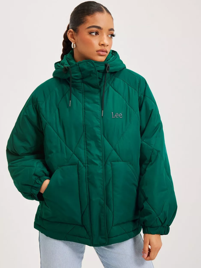 Lee Jeans - Talvitakit - Green - Short Puffer - Takit
