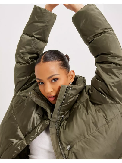 Calvin Klein Shine Padded Down Coat Green