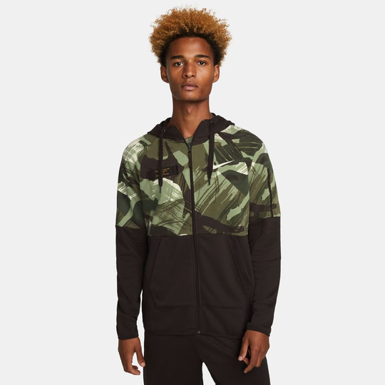 Nike Huppari Dri-FIT Fleece Camo - Vihreä/Musta/Valkoinen