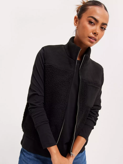 Pieces - Teddytakit - Black - Pcsadie Teddy Vest Noos - Takit