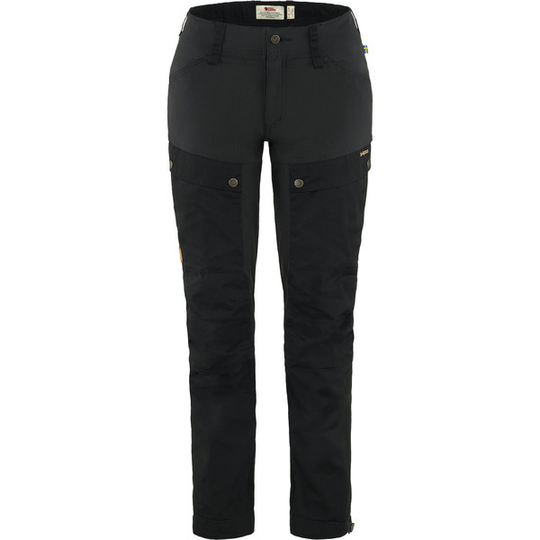 Fjällräven Keb Trousers Curved W Short - Black - Naiset - 32