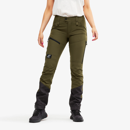 Silence Pants Naiset Dark Olive, Koko:XL - Ulkoiluhousut, Vaellushousut & Retkeilyhousut