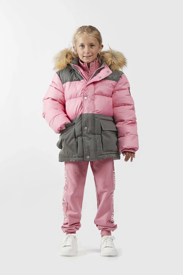 Svea Contrast Padded Parka, Cool Pink, 160