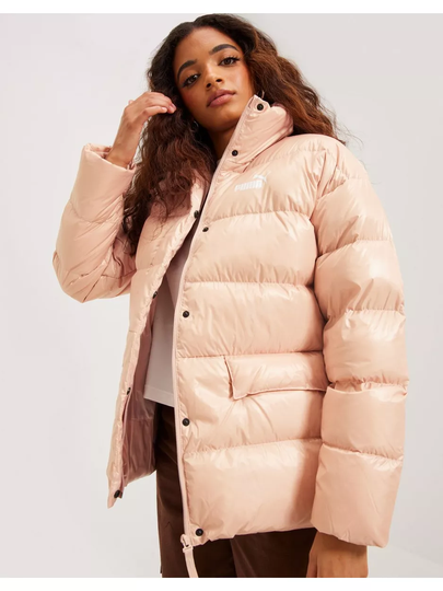 Puma Style Down Shiny Puffer Pink