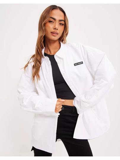 Nicki Studios Oversized Padded Shirt Jacket White