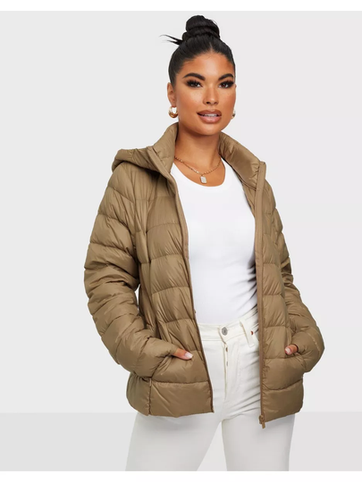 Vila Vimanya Light Down Short Jacket-Noo Tigers Eye