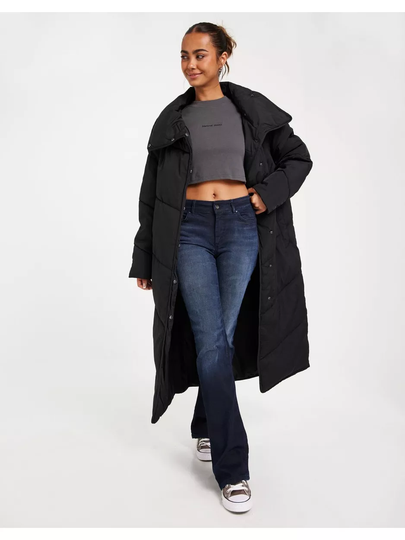 Vila Vilouisa L/S New Padded Long Coat/P Black
