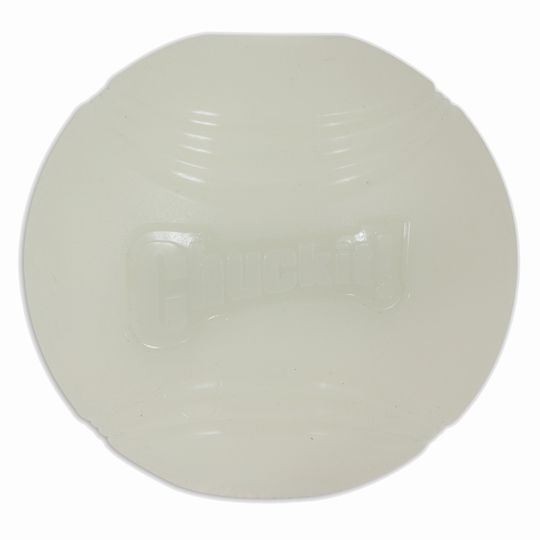 Chuckit! Ball Launcher Pro - oheen: Chuckit! Max Glow Ball -pallo, koko M: Ø 6,5 cm (ei sis. Launcheria)