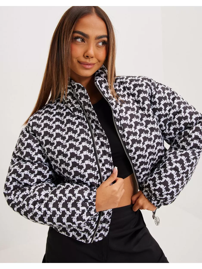 Juicy Couture Madeline Arched Mono Puffa Black/White