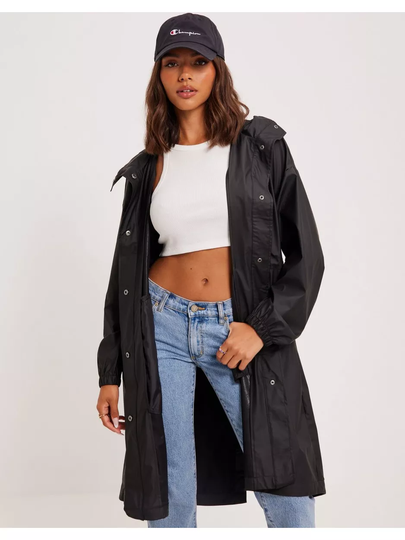 Only Onlmarie Long Raincoat Cc Otw Black